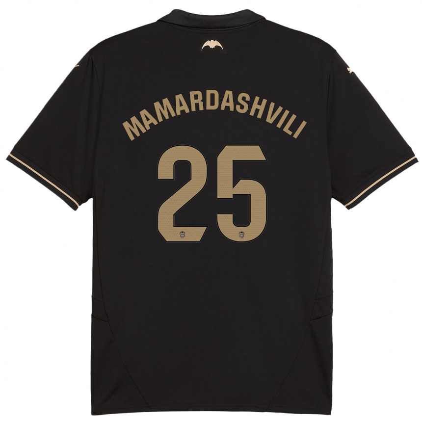 Kids Football Giorgi Mamardashvili #25 Black Away Jersey 2024/25 T-Shirt Nz