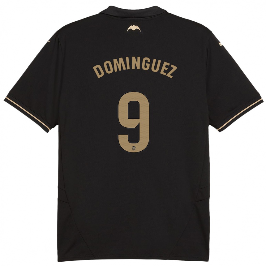 Kids Football Mario Dominguez #9 Black Away Jersey 2024/25 T-Shirt Nz