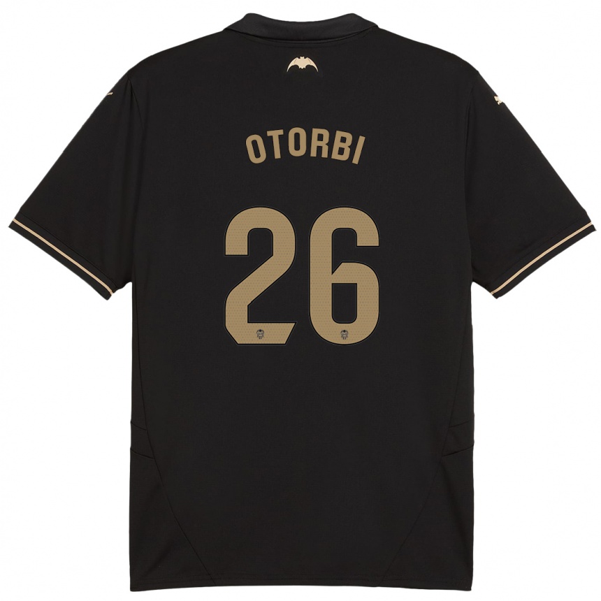 Kids Football David Otorbi #26 Black Away Jersey 2024/25 T-Shirt Nz