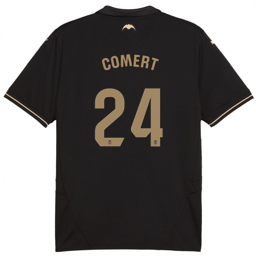 Kids Football Eray Comert #24 Black Away Jersey 2024/25 T-Shirt Nz