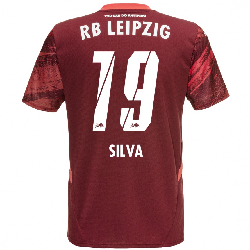 Kids Football André Silva #19 Burgundy Away Jersey 2024/25 T-Shirt Nz