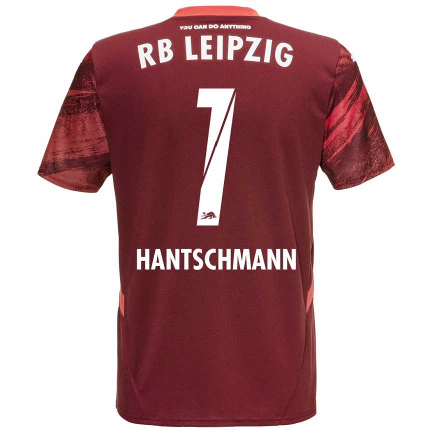 Kids Football Franz Hantschmann #1 Burgundy Away Jersey 2024/25 T-Shirt Nz