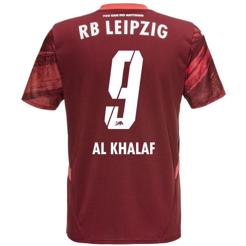 Kids Football Abdul Al Khalaf #9 Burgundy Away Jersey 2024/25 T-Shirt Nz