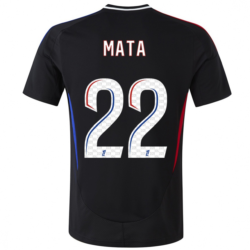 Kids Football Clinton Mata #22 Black Away Jersey 2024/25 T-Shirt Nz