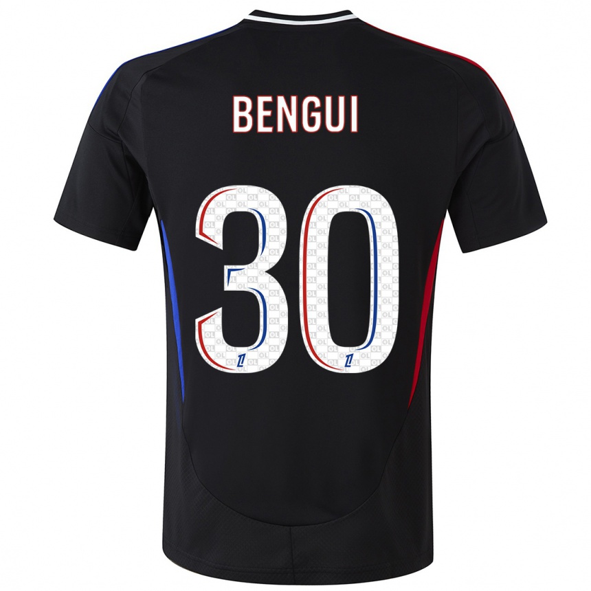 Kids Football Justin Bengui Joao #30 Black Away Jersey 2024/25 T-Shirt Nz