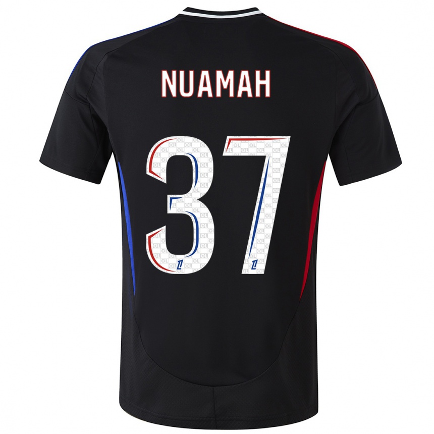 Kids Football Ernest Nuamah #37 Black Away Jersey 2024/25 T-Shirt Nz