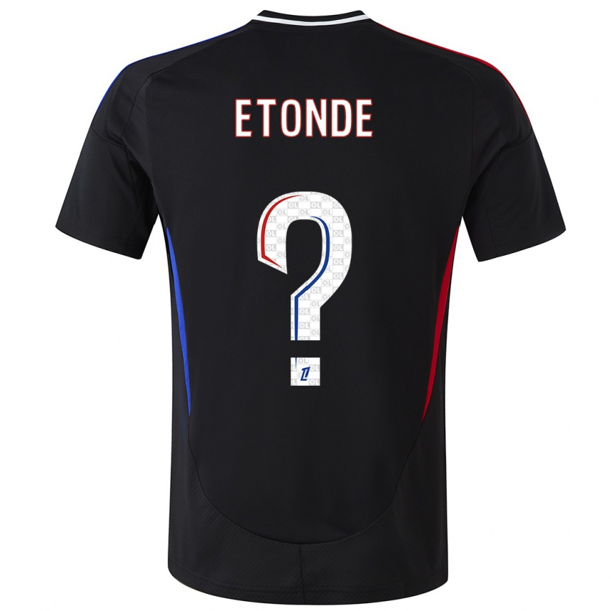 Kids Football Emeric Etonde #0 Black Away Jersey 2024/25 T-Shirt Nz