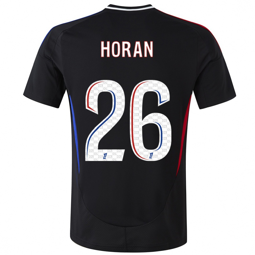 Kids Football Lindsey Horan #26 Black Away Jersey 2024/25 T-Shirt Nz