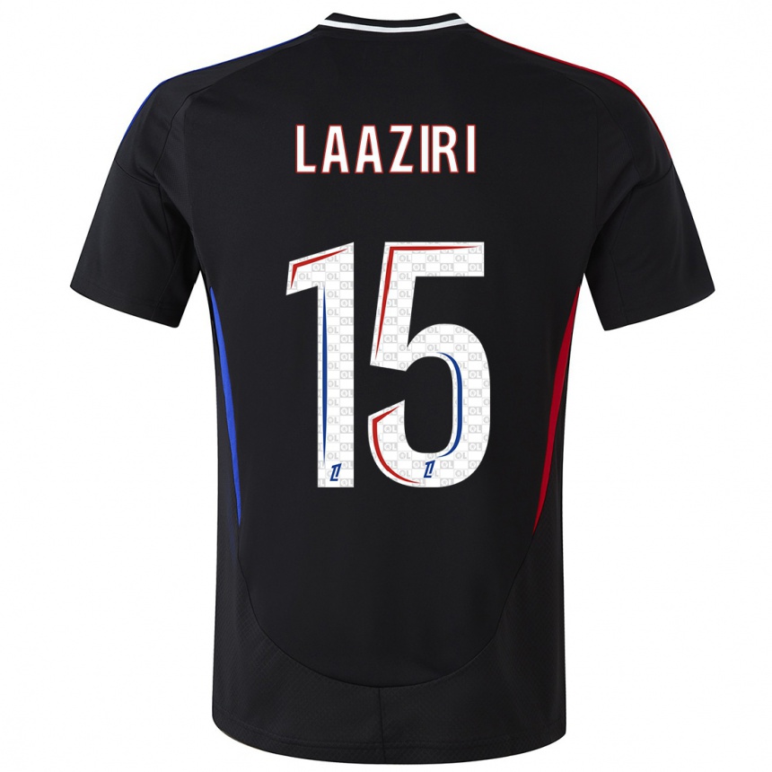 Kids Football Achraf Laaziri #15 Black Away Jersey 2024/25 T-Shirt Nz