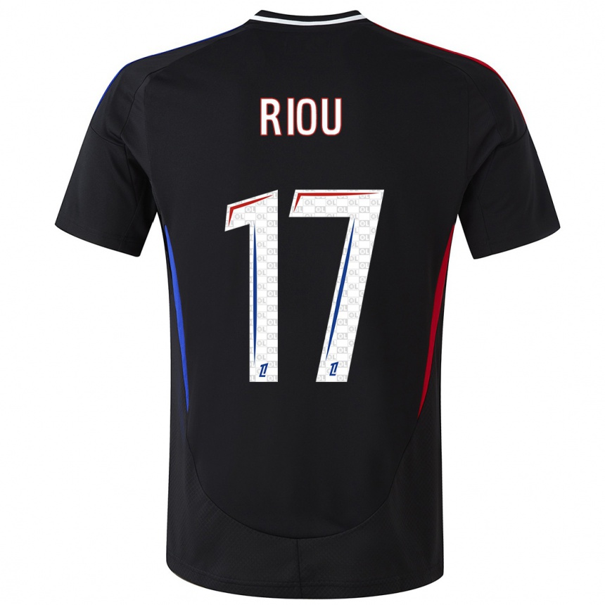 Kids Football Remy Riou #17 Black Away Jersey 2024/25 T-Shirt Nz