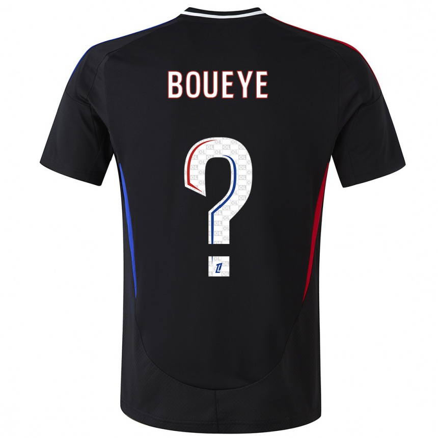 Kids Football Philippe Boueye #0 Black Away Jersey 2024/25 T-Shirt Nz