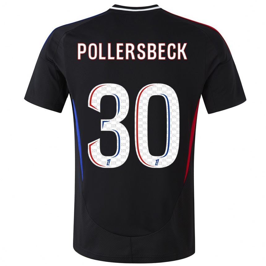 Kids Football Julian Pollersbeck #30 Black Away Jersey 2024/25 T-Shirt Nz