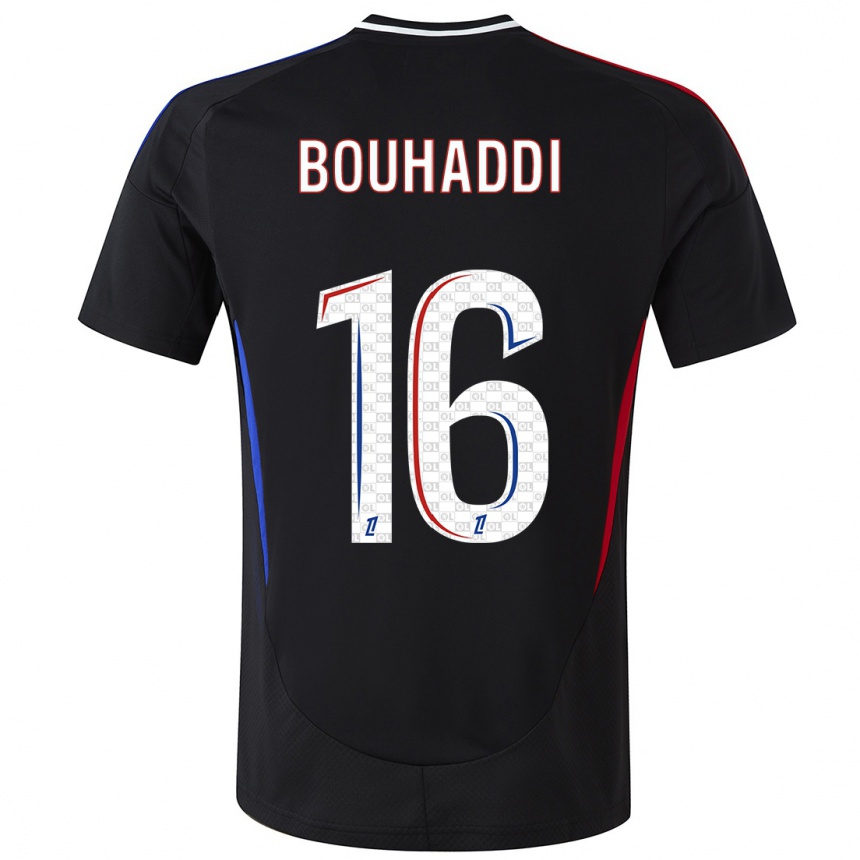 Kids Football Sarah Bouhaddi #16 Black Away Jersey 2024/25 T-Shirt Nz