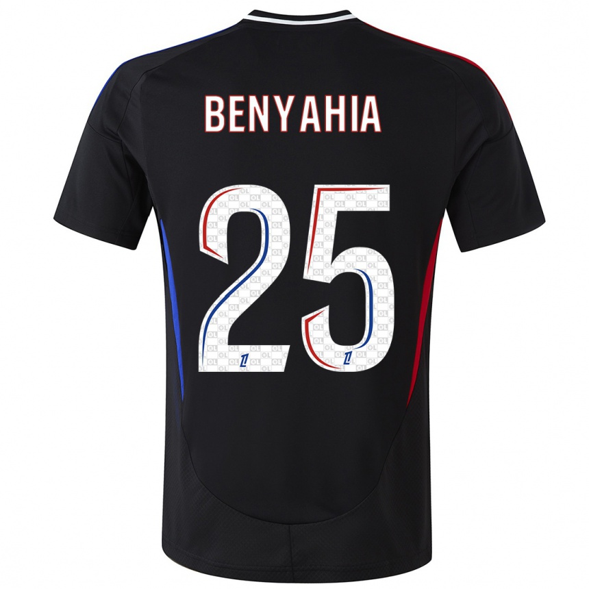 Kids Football Ines Benyahia #25 Black Away Jersey 2024/25 T-Shirt Nz