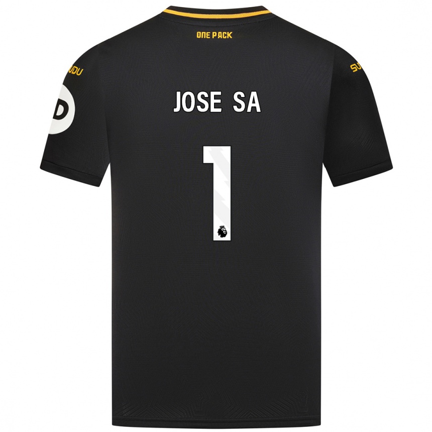 Kids Football José Sá #1 Black Away Jersey 2024/25 T-Shirt Nz