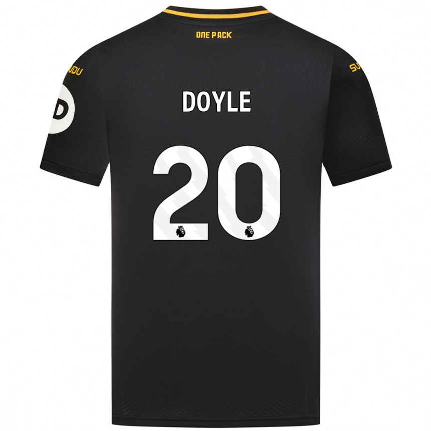 Kids Football Tommy Doyle #20 Black Away Jersey 2024/25 T-Shirt Nz