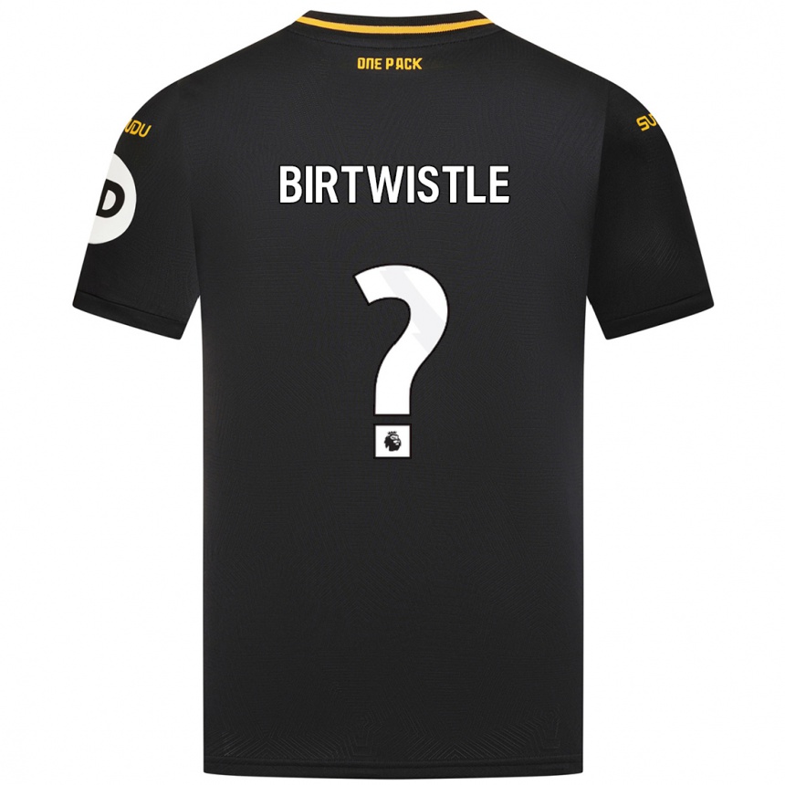 Kids Football Harry Birtwistle #0 Black Away Jersey 2024/25 T-Shirt Nz