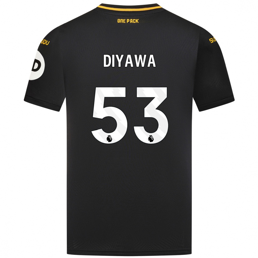 Kids Football Aaron Keto-Diyawa #53 Black Away Jersey 2024/25 T-Shirt Nz