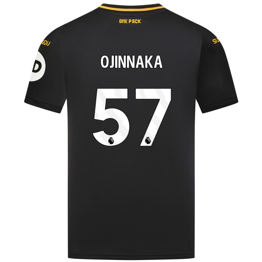 Kids Football Temple Ojinnaka #57 Black Away Jersey 2024/25 T-Shirt Nz