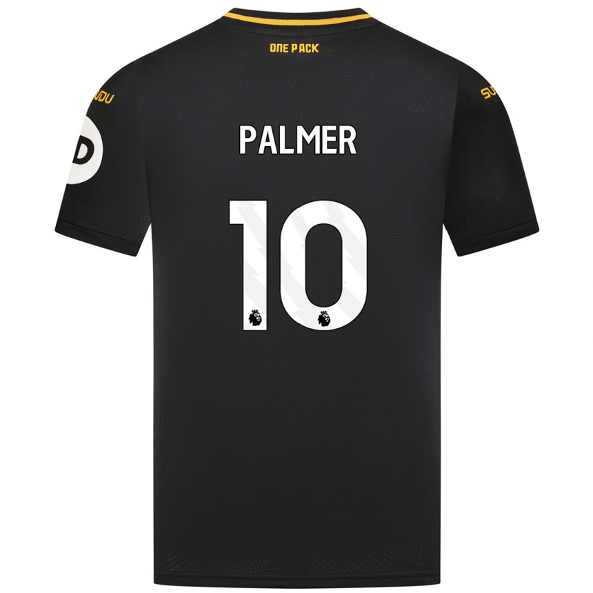 Kids Football Jamila Palmer #10 Black Away Jersey 2024/25 T-Shirt Nz