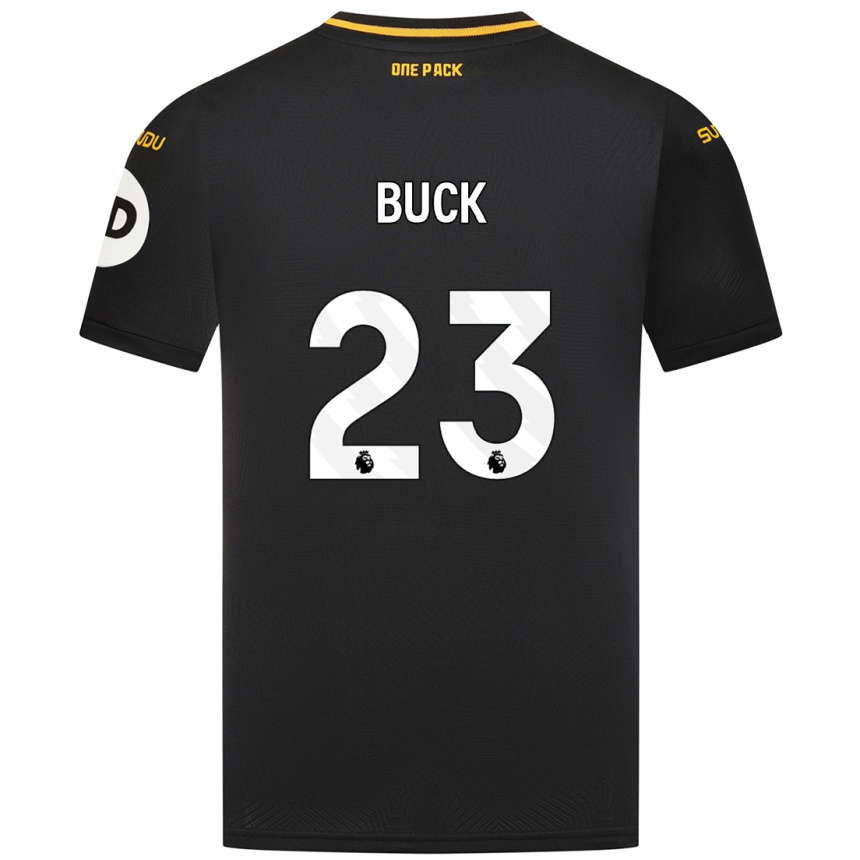 Kids Football Alex Buck #23 Black Away Jersey 2024/25 T-Shirt Nz