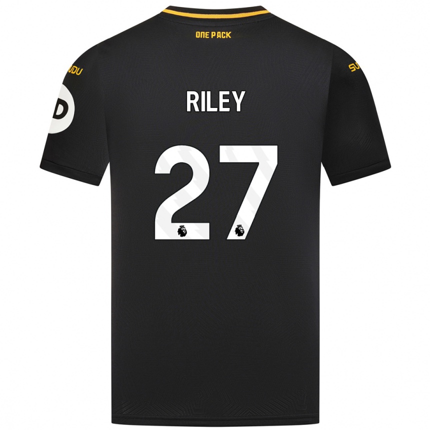 Kids Football Lauren Riley #27 Black Away Jersey 2024/25 T-Shirt Nz