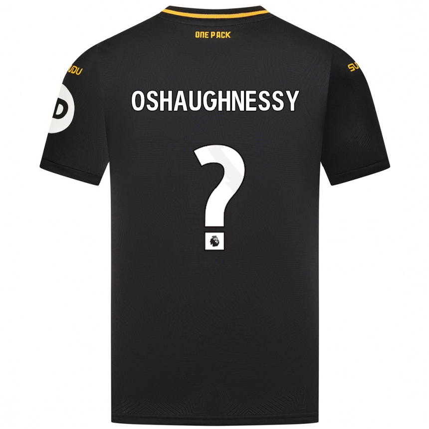 Kids Football Joe Oshaughnessy #0 Black Away Jersey 2024/25 T-Shirt Nz