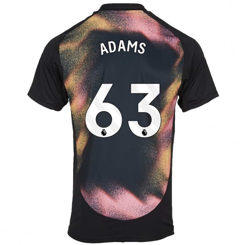 Kids Football Bayli Spencer Adams #63 Black White Away Jersey 2024/25 T-Shirt Nz