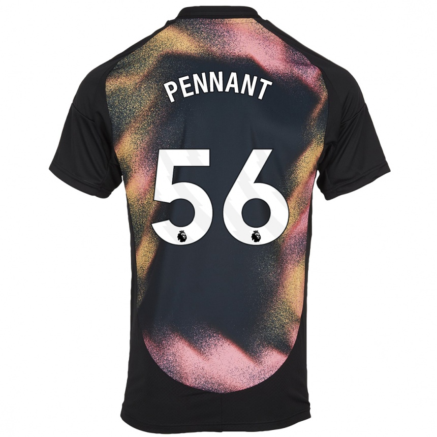 Kids Football Terrell Pennant #56 Black White Away Jersey 2024/25 T-Shirt Nz