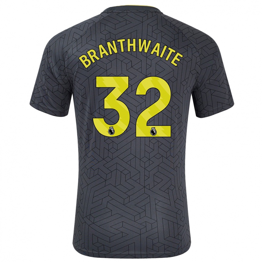 Kids Football Jarrad Branthwaite #32 Black Yellow Away Jersey 2024/25 T-Shirt Nz