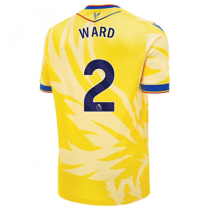 Kids Football Joel Ward #2 Yellow Away Jersey 2024/25 T-Shirt Nz