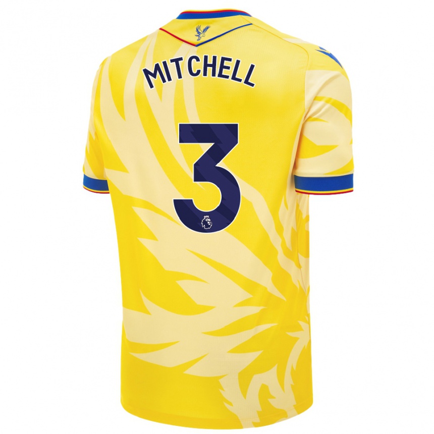 Kids Football Tyrick Mitchell #3 Yellow Away Jersey 2024/25 T-Shirt Nz