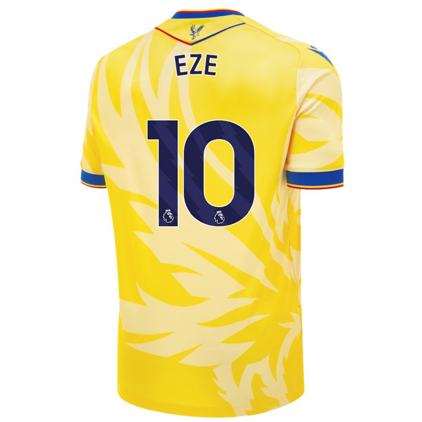 Kids Football Eberechi Eze #10 Yellow Away Jersey 2024/25 T-Shirt Nz