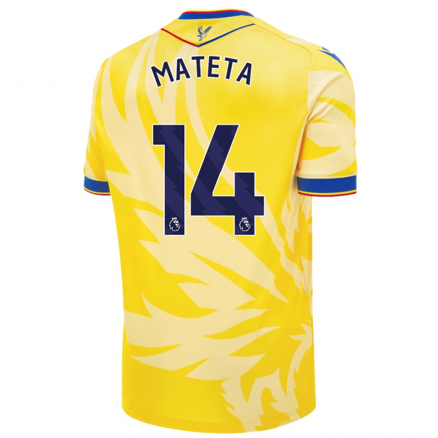 Kids Football Jean-Philippe Mateta #14 Yellow Away Jersey 2024/25 T-Shirt Nz