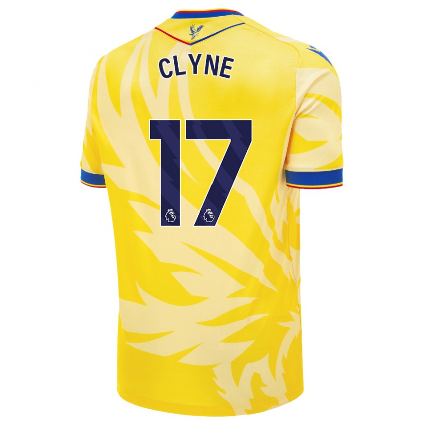 Kids Football Nathaniel Clyne #17 Yellow Away Jersey 2024/25 T-Shirt Nz