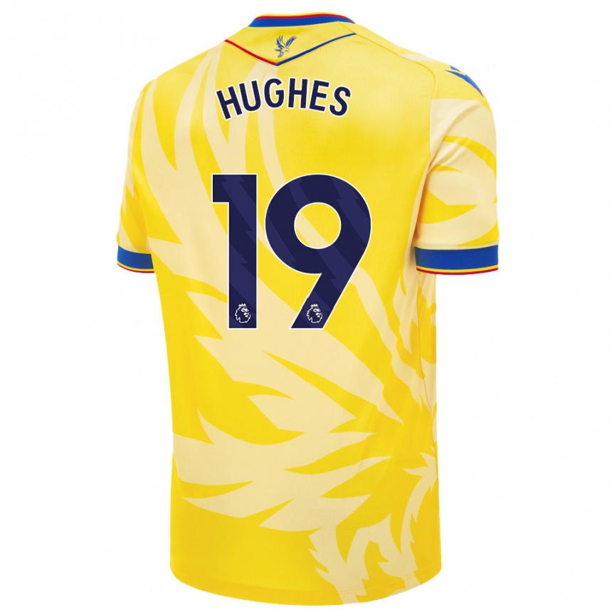 Kids Football Will Hughes #19 Yellow Away Jersey 2024/25 T-Shirt Nz