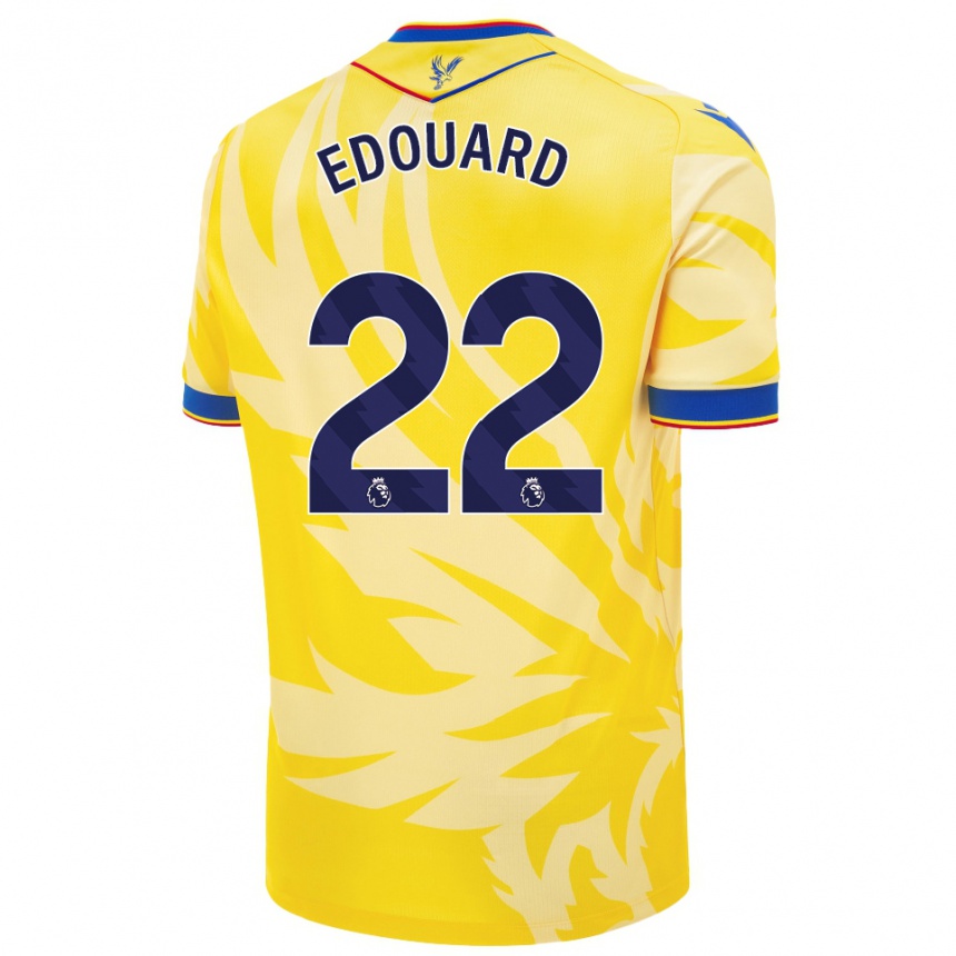 Kids Football Odsonne Edouard #22 Yellow Away Jersey 2024/25 T-Shirt Nz