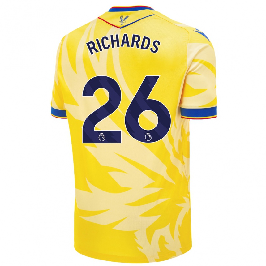 Kids Football Chris Richards #26 Yellow Away Jersey 2024/25 T-Shirt Nz