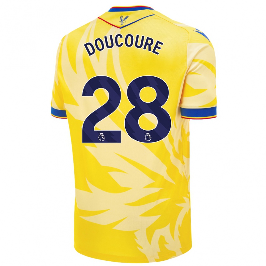 Kids Football Cheick Doucouré #28 Yellow Away Jersey 2024/25 T-Shirt Nz