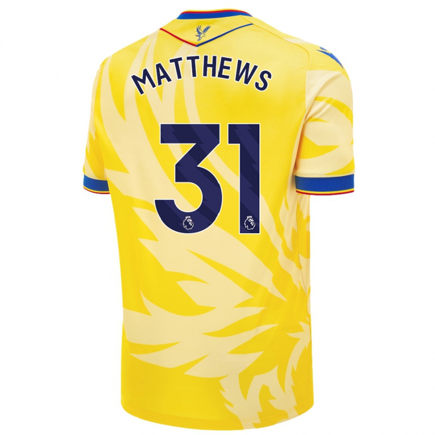 Kids Football Remi Matthews #31 Yellow Away Jersey 2024/25 T-Shirt Nz