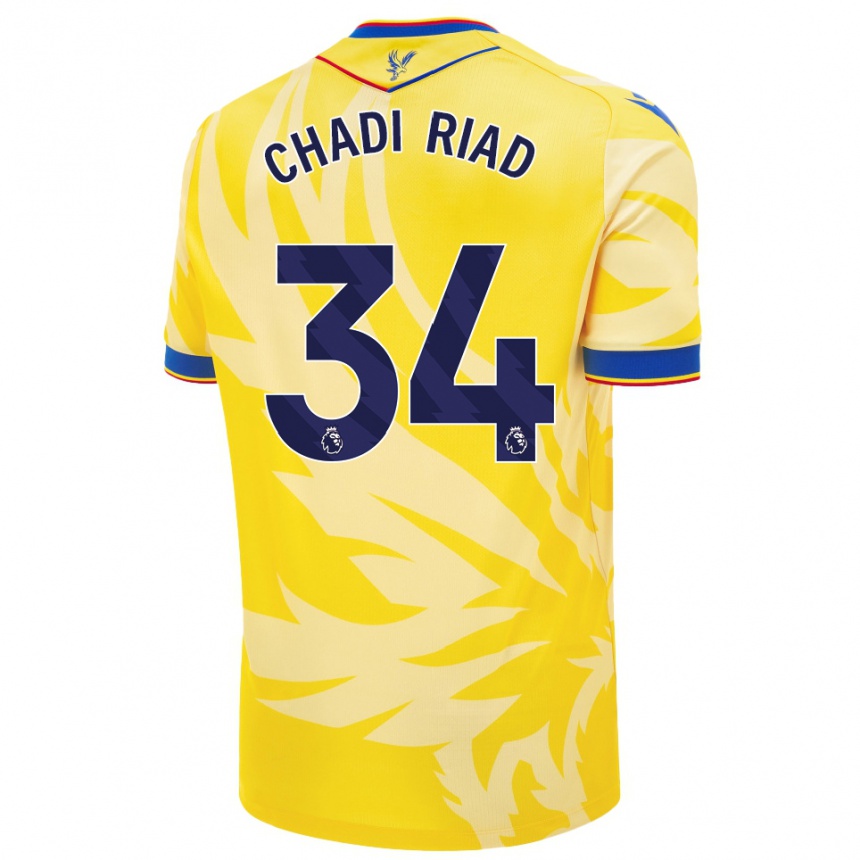 Kids Football Chadi Riad #34 Yellow Away Jersey 2024/25 T-Shirt Nz