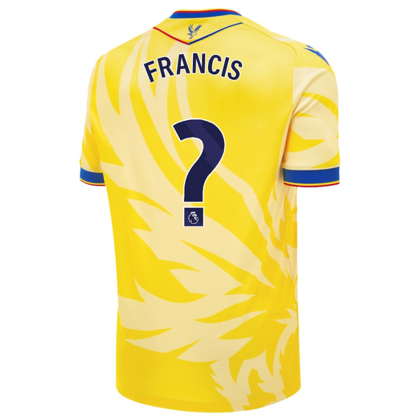 Kids Football Chris Francis #0 Yellow Away Jersey 2024/25 T-Shirt Nz