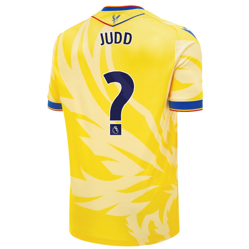 Kids Football Jasper Judd #0 Yellow Away Jersey 2024/25 T-Shirt Nz