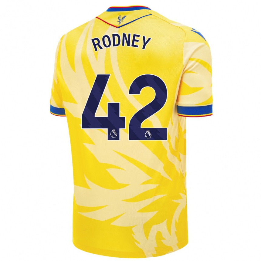 Kids Football Kaden Rodney #42 Yellow Away Jersey 2024/25 T-Shirt Nz