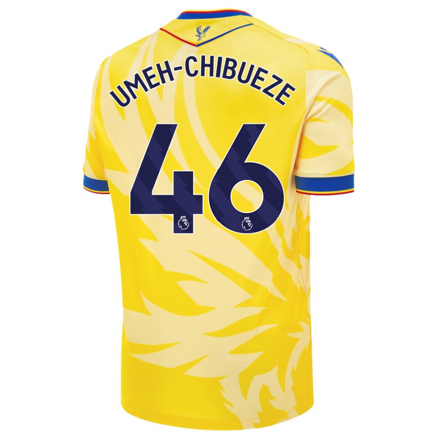 Kids Football Franco Umeh-Chibueze #46 Yellow Away Jersey 2024/25 T-Shirt Nz