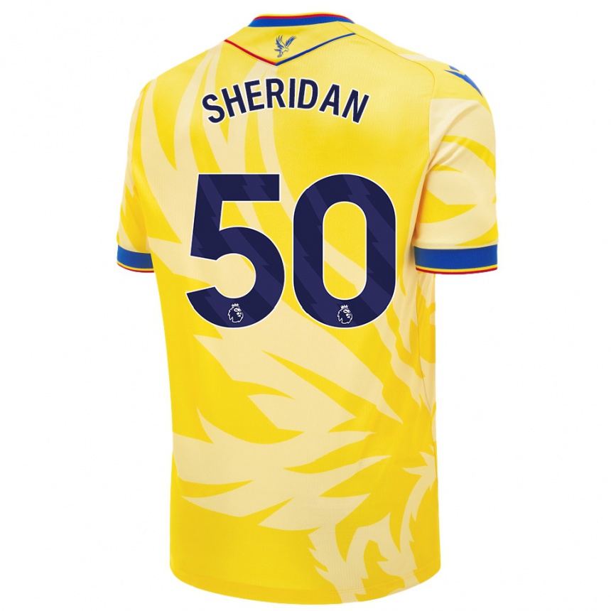 Kids Football Joe Sheridan #50 Yellow Away Jersey 2024/25 T-Shirt Nz