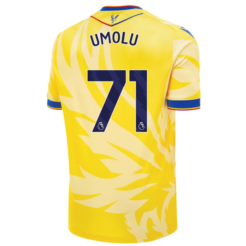 Kids Football Jemiah Umolu #71 Yellow Away Jersey 2024/25 T-Shirt Nz