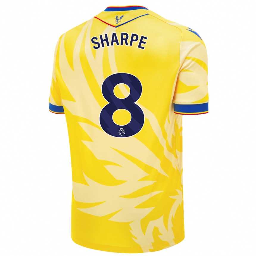 Kids Football Molly-Mae Sharpe #8 Yellow Away Jersey 2024/25 T-Shirt Nz