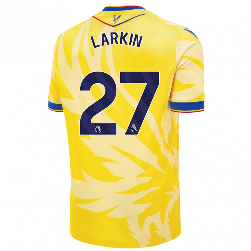 Kids Football Abbie Larkin #27 Yellow Away Jersey 2024/25 T-Shirt Nz