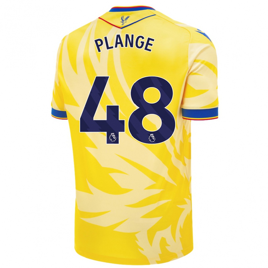 Kids Football Luke Plange #48 Yellow Away Jersey 2024/25 T-Shirt Nz